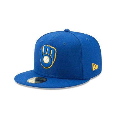 Sapca New Era Milwaukee Brewers MLB Authentic Collection 59FIFTY Fitted - Albastri